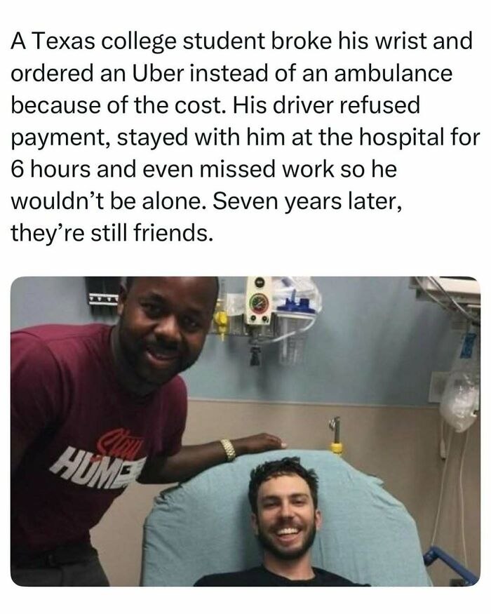 Fascinating stories of a Texas student with his Uber driver friend who helped him at the hospital